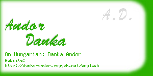 andor danka business card